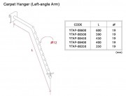 Gondola Carpet Hanger Left-angle Arm